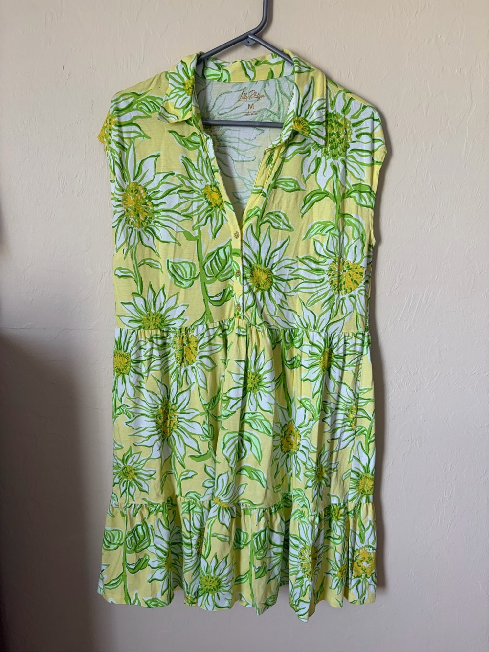 Lilly Pulitzer Yellow & Green Floral Mini Dress